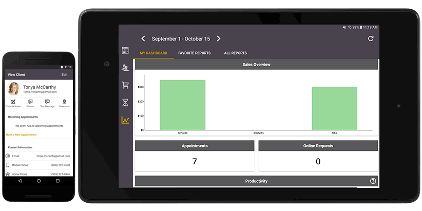 android tablet and phone