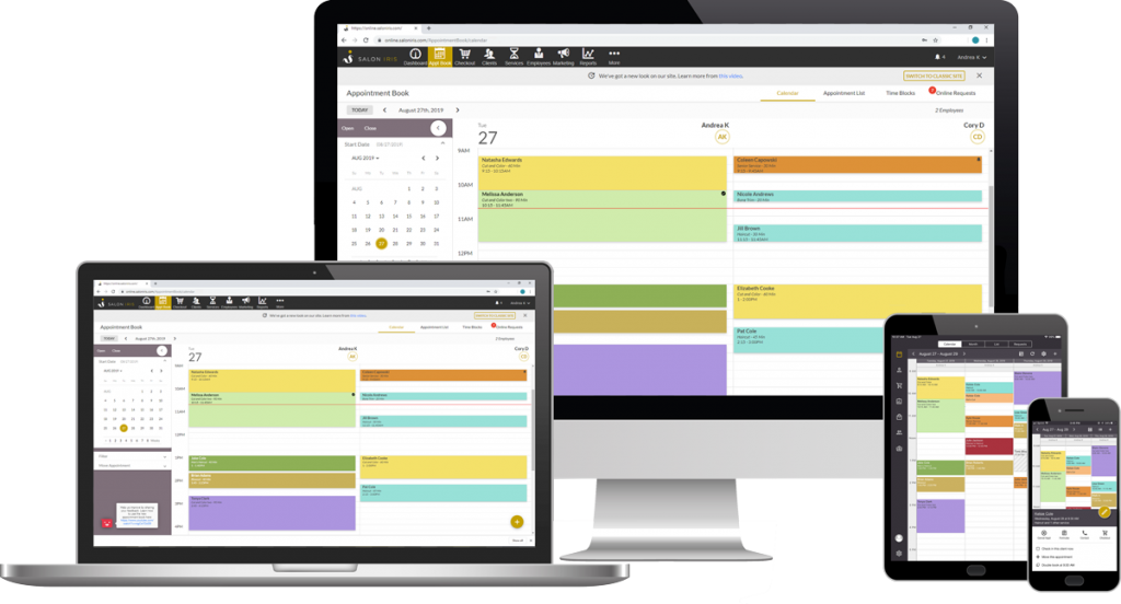 All Devices Salon Iris, tanning salon software, massage therapist software, wellness spa software