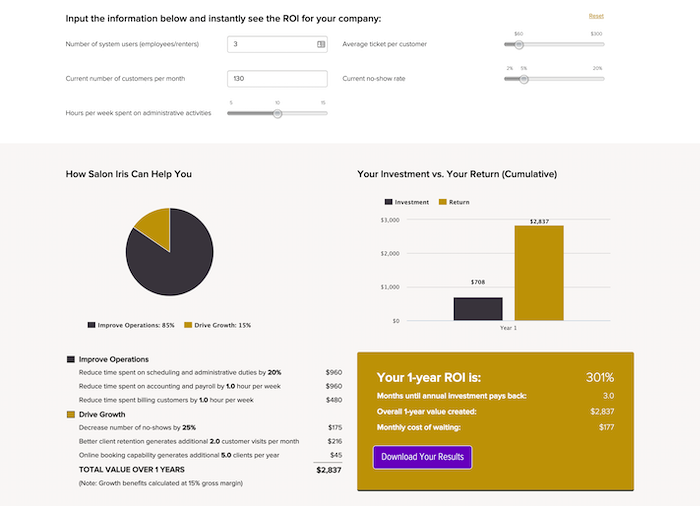 screenshot of calculator